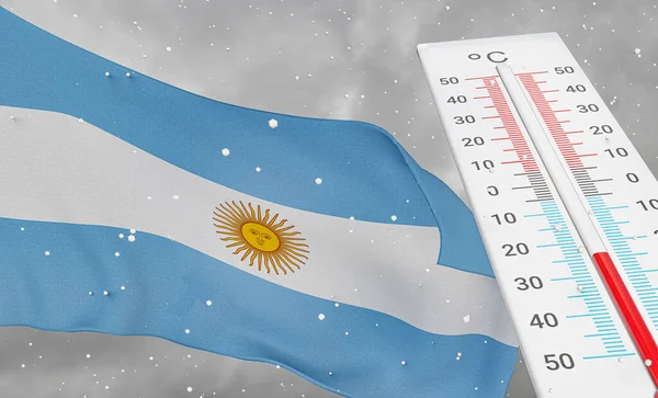 Χειμώνας Στην Αργεντινή Έντονο Κρύο Αρνητική Θερμοκρασία Κρύα Εποχή Στην — Φωτογραφία Αρχείου