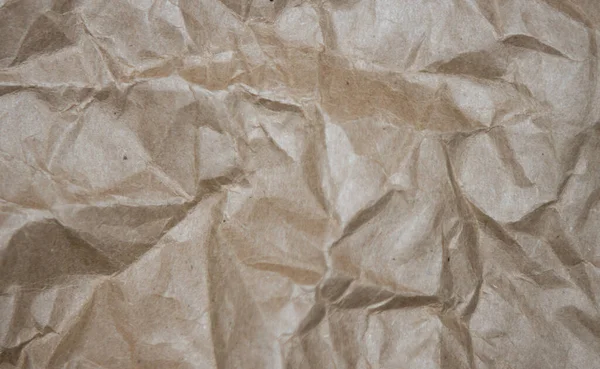 Textuur Verfrommeld Papier Kraftpapier — Stockfoto