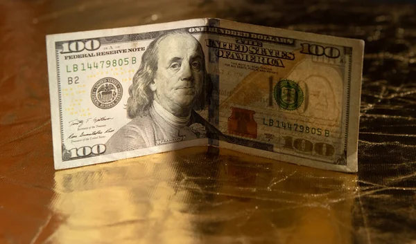 100 Dollar Banknote Tapeten Geschäft Und Finanzen — Stockfoto