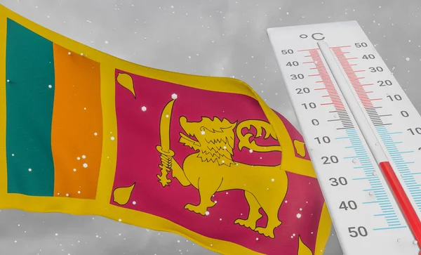 Χειμώνας Στη Σρι Λάνκα Έντονο Κρύο Αρνητική Θερμοκρασία Ψυχρή Εποχή — Φωτογραφία Αρχείου