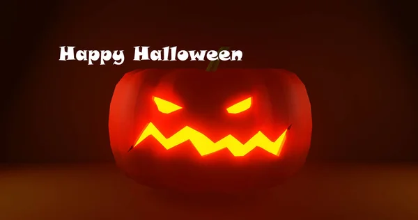 Design Saudação Halloween Texto Halloween Feliz Com Abóbora Cartaz Promoção — Fotografia de Stock