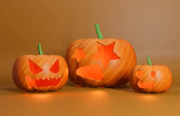 Design Salutation Halloween Halloween Avec Des Citrouilles Copier Bannière Espace — Photo