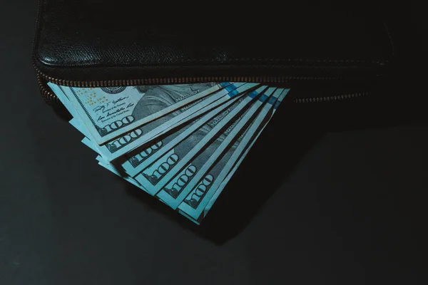 100 Dollars 100 Dollars Banknote Wallet Wallpaper Business Finance — Stockfoto