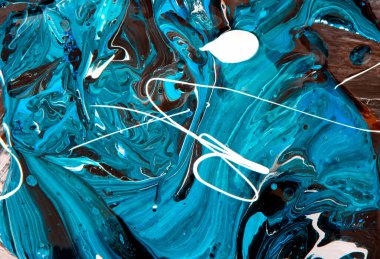 Soyut boya çizimi, kağıda boyanmış.