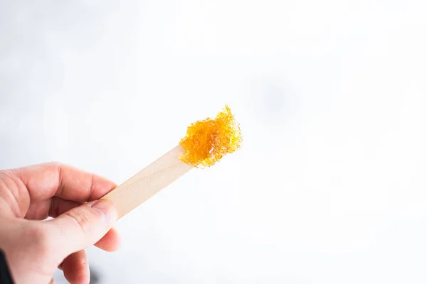 Maple Syrup Taffy Snow Candy Stick Specific Quebec Terroir — Stock Photo, Image