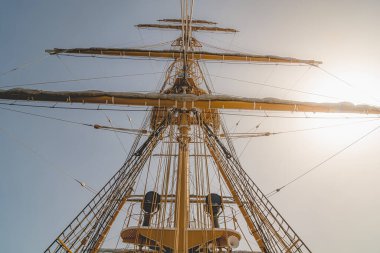 Almerya, İspanya; 8 Temmuz 2018: Yelkenli Amerigo Vespucci 'nin direği