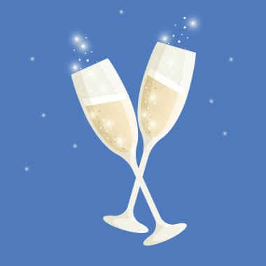 Şampanya bardakları. Parti, Noel. Doğum günü partisi