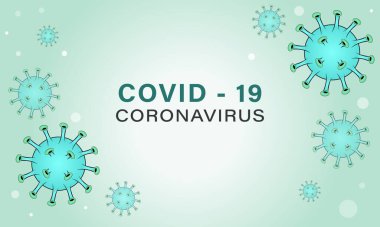 Coronavirus afişi, açık arkaplanda poster