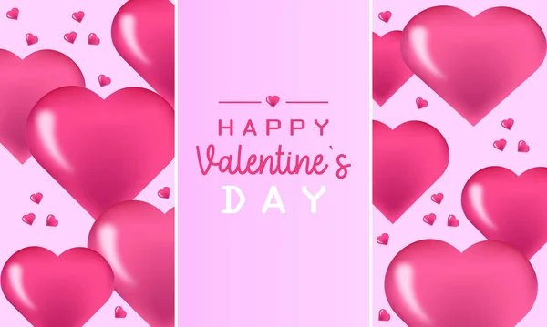 Valentijnsdag Achtergrond Met Harten — Stockvector