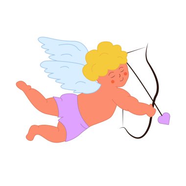 Aşk tanrısı sarışın, oklu.