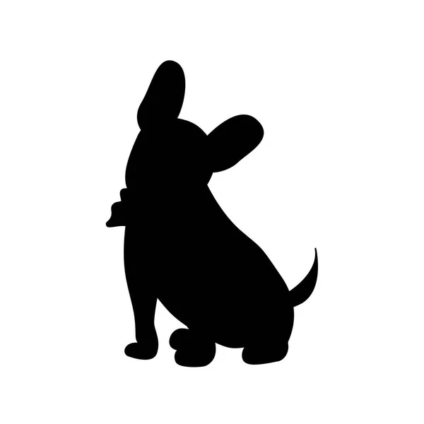 Silhouette Chien — Image vectorielle