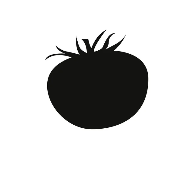白色背景载体上番茄的轮廓 — 图库矢量图片