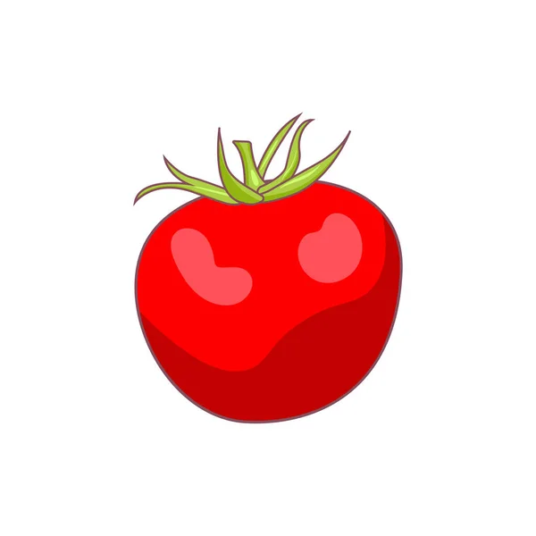 Jeden Pomidor Białym Tle — Wektor stockowy