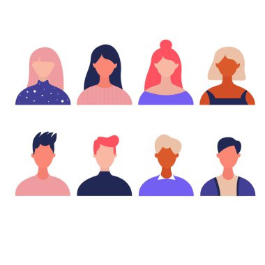 Bir çift dişi ve erkek avatarları