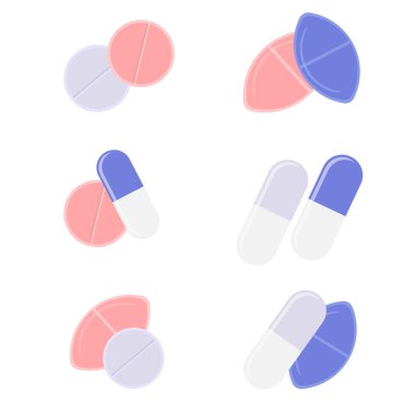 Bir çift farklı hap şekli.