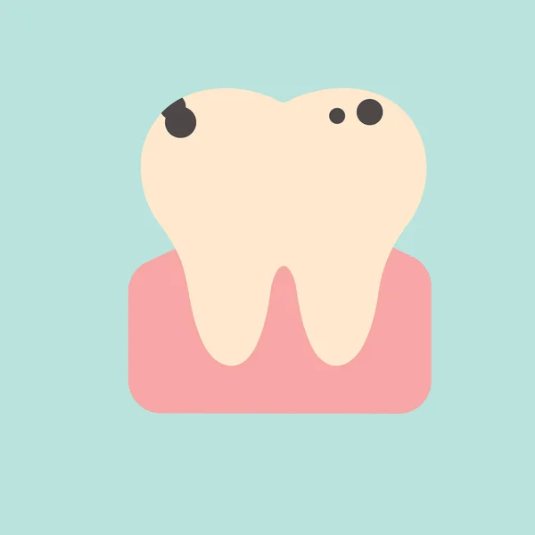 Painful Tooth Cavities Vector Illustration — стоковый вектор