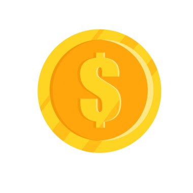 Altın para. Vektör düz resimleme