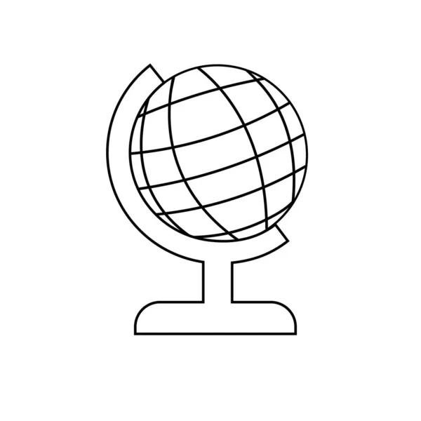 Line Style Globe Vektorillustration — Stockvektor