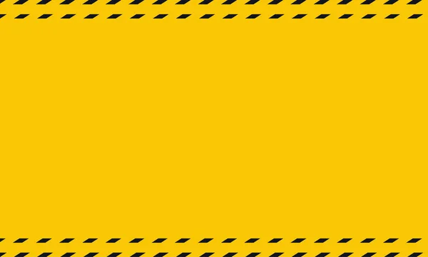Banner Rayas Amarillas Negras Peligro Pared Industrial Carretera Rayada Advertencia — Vector de stock