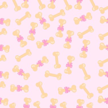 Seamless pattern with bone. Vector pattern