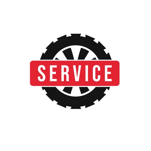 Service Badge Wheels Vector Illustration —  Vetores de Stock