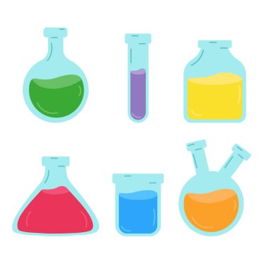 Lab flask symbol. Vector illustration