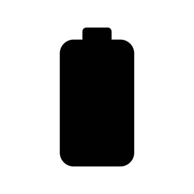 Battery charge silhouette. Charge level indicator. Fully charged 