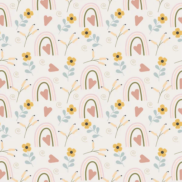 Seamless Boho Style Pattern Vector Illustration — Stockvektor