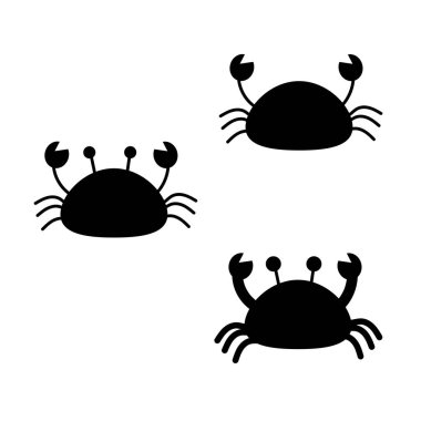 Crab in silhouette style. Vector illustration