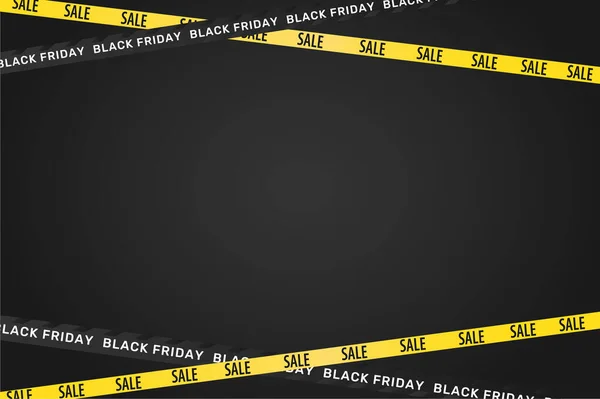 Black Friday Sale Banner Warning Ribbons — Stock Vector