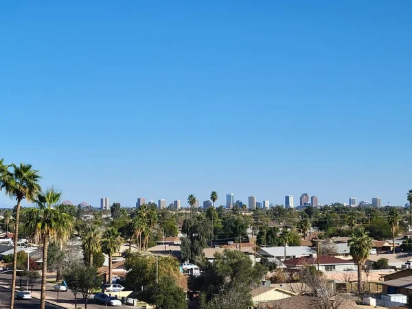 Arizona Capital Cidade Phoenix Como Visto Telhado Através Parte Oeste — Fotografia de Stock