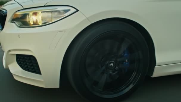 Rolling Shot Bmw Series German Car Luxury Sports Sedan Driving — Vídeo de stock