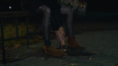 cinematic shot, the awakening of a creepy zombie woman, runs out of the dark and attacks. horror. halloween. real evil.