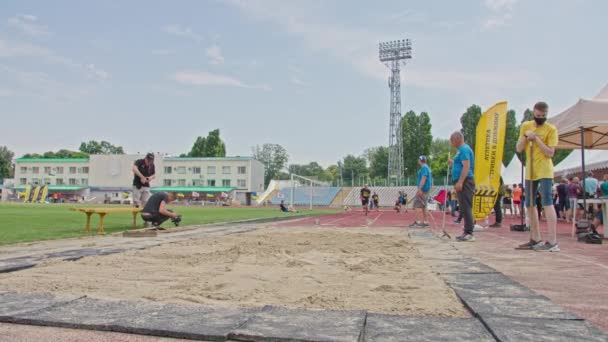 Tsjerkassy Oekraïne Juli 2021 Nationale Competitie Invictus Games Oekraïense Atleten — Stockvideo