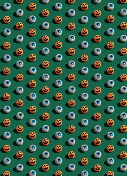 Геометрическая Идея Хэллоуина Концепция Праздничного Сезона Смутный Темно Зеленый Фон — стоковое фото