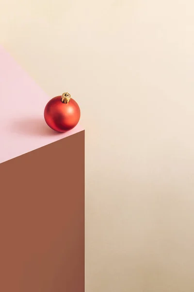 Minimaal Nieuwjaar Kerst Decoratie Idee Creatief Verticaal Concept Visuele Ornamentcompositie — Stockfoto