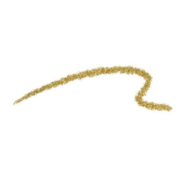 Altın yaldızlı bir fırça darbesi. Beyaz arka planda parlayan Noel ögesi.