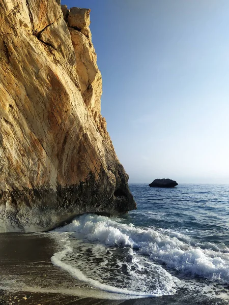 Goddess Afroditi Birthplace Large Stone Sea Tourist Travel Destination Landmark — Zdjęcie stockowe