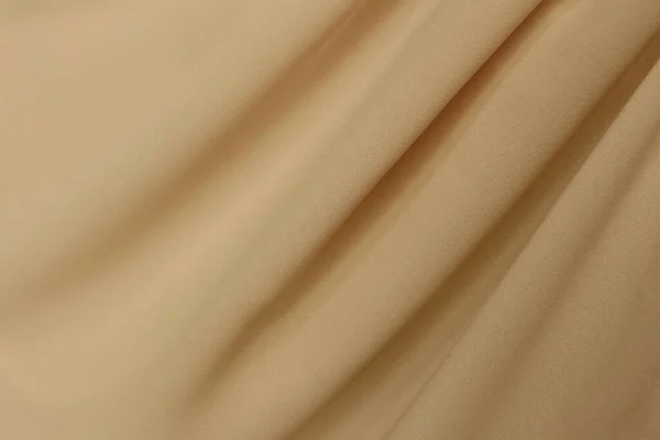 Texture Beige Silky Fabric Drapery Design — Stock Photo, Image