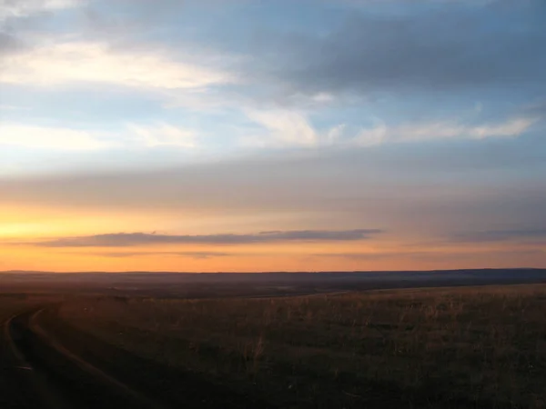 Krásný Západ Slunce Údolí — Stock fotografie