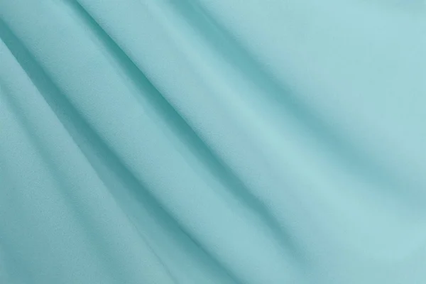 Texture Turquoise Silky Fabric Drapery Design — Stock Photo, Image