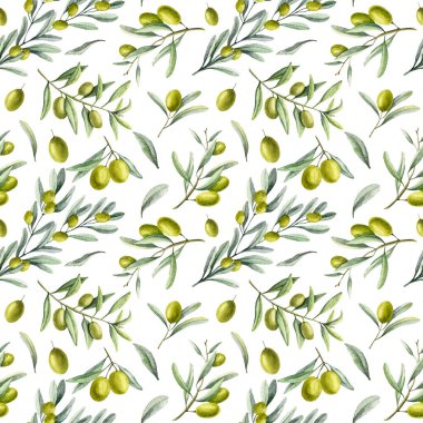 Suluboya zeytin deseni