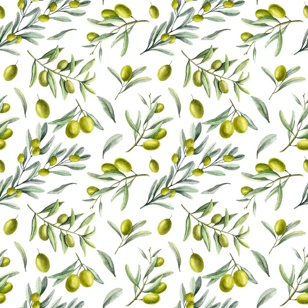 Aquarelle motif olive — Photo