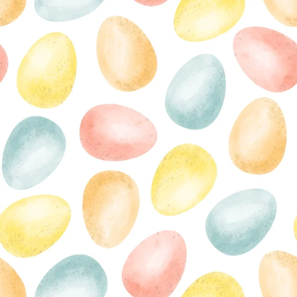 Watercolor pattern with eggs — Stock Photo, Image