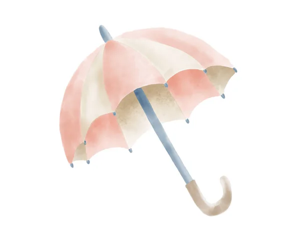 Parapluie Peint Main Aquarelle Protection Contre Pluie Dessin Simple — Photo