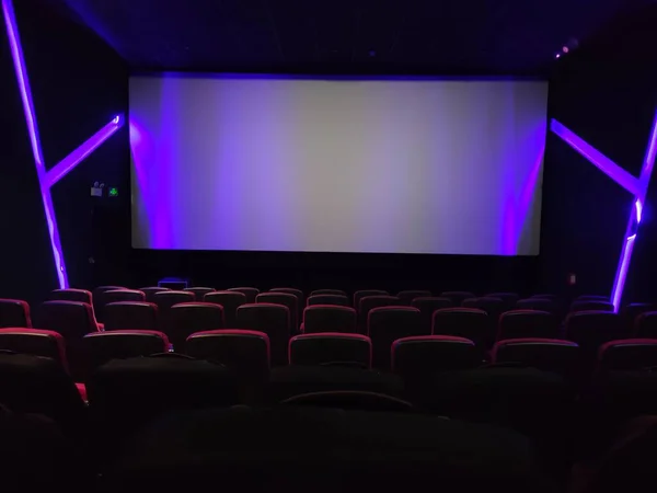 Empty Cinema Seats Screen — Stock Photo, Image