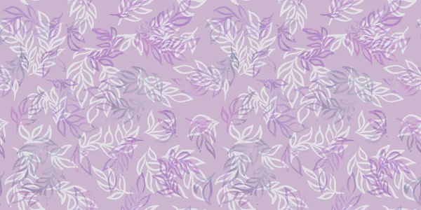 数字纸纺织品包装水彩画无缝图案.紫罗兰、紫色、白色、灰色和淡紫色水彩画及粉色背景线条艺术花卉元素 — 图库照片
