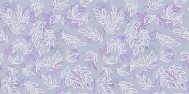 Dijital kağıt tekstil ambalajı için suluboya kusursuz desen. Mor, mor, beyaz ve eflatun suluboya ve çizgili sanat çiçekleri gri arka planda