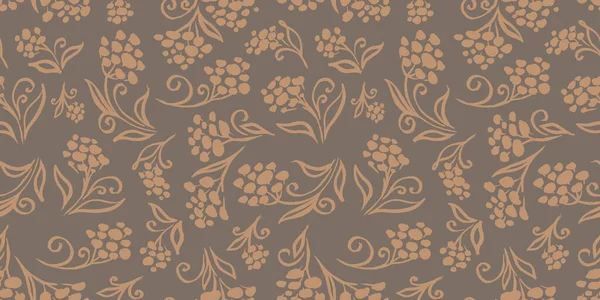 Çok renkli suluboya çiçek desenli turuncu dallar ve kahverengi arka planda çiçek. Paketleme ile çiçek ögesi