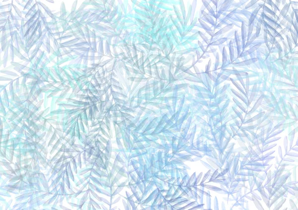 Winter watercolor Background. Blue and violet leave — Fotografia de Stock